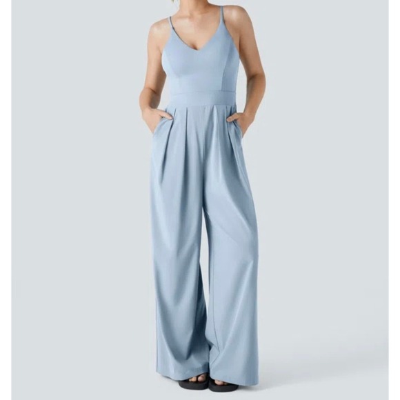 HALARA Pants - Halara Breezeful Side Pocket Wide Leg Quick Dry Resort Slip Jumpsuit Size XS
